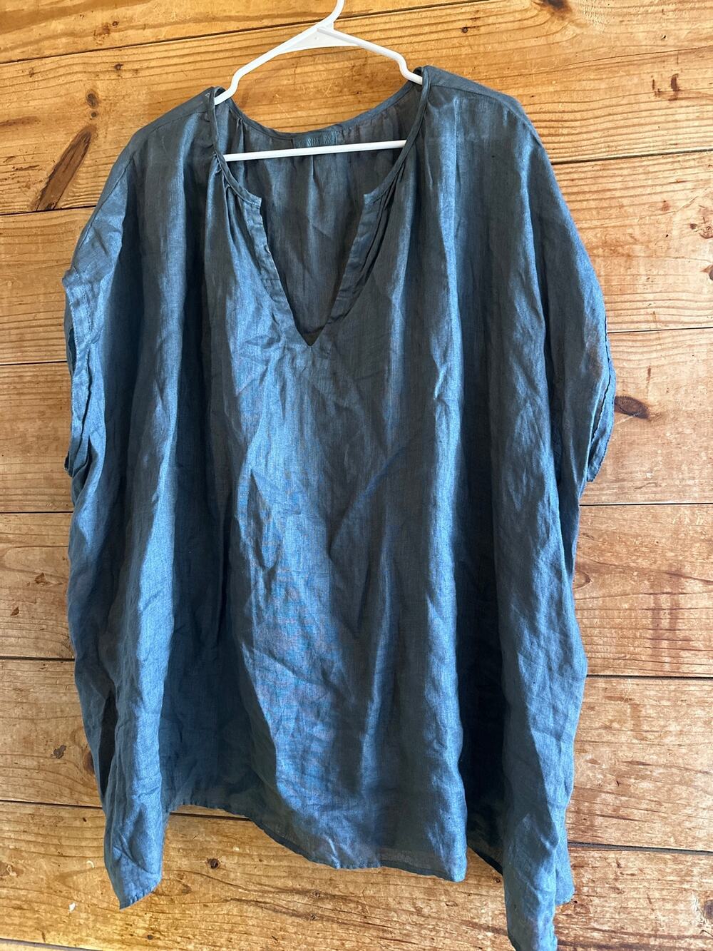 CP Shades 100% Linen Lagen Oversized Top